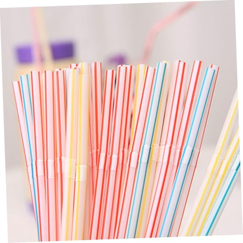 600 pitillos plásticos flexibles desechables coloridos para fiesta miniatura 2