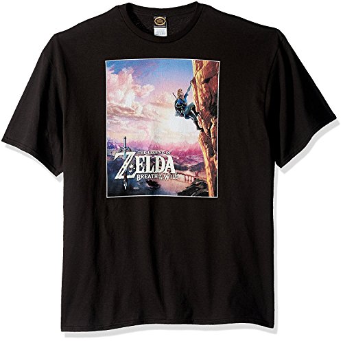Nintendo Zelda Wild Poster Catching Breath Camiseta para hombre - Negro - Medium