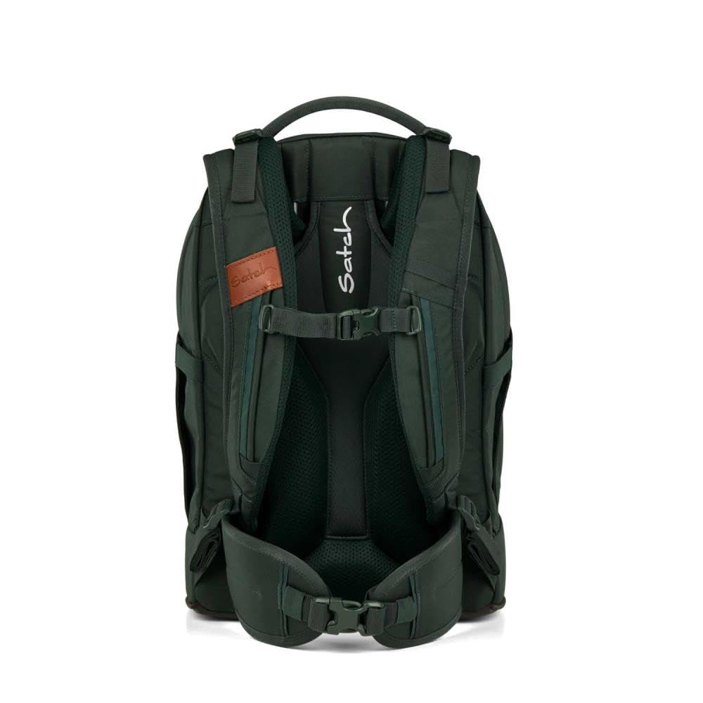Satch Pack Nordic Black Skandi Edition Schulrucksack Set 3tlg. inkl. Schlamperbox und Sporttasche (Forest Green)