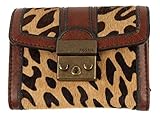 Leder Geldbörse Braun mit Gepard Element. Innen warten viele Fächer darauf von Ihnen befüllt zu werden, während das Portemonnaie von Außen mehr überrascht. Maße: 13 x 9,5 x 3 cm.