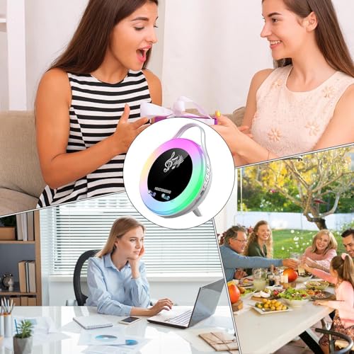 Enceinte sans fil induction rechargeable et lumières pour maison - 4