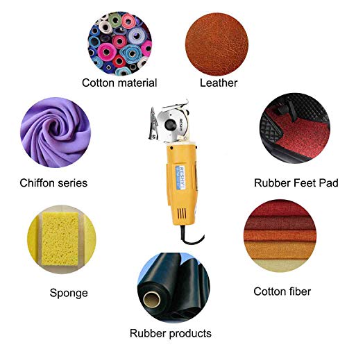 image for RESHY Electric Rotary Fabric Cutter with 70mm Rotary Blade Hand-Held F