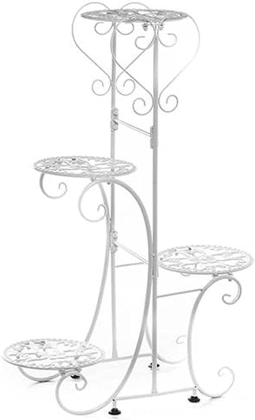 Flower Stand Tricycle Plant Stand Flower Pot Cart Bicycle Holder Rack for Home Garden Patio Plant Stand(White)