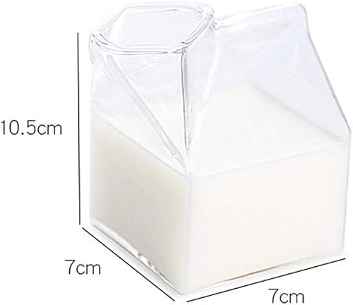 Miniatura 2 de Jarra de crema de cartón de leche de vidrio lindo claro Kawaii leche cartón taza mini crema jarra contenedor