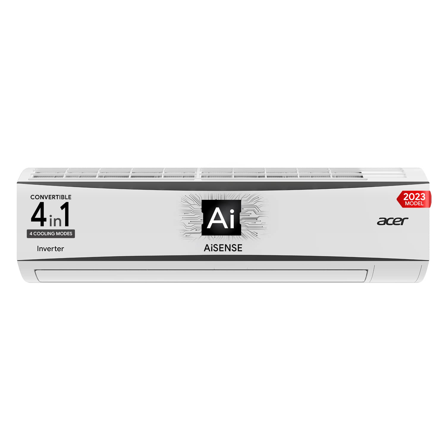 Acer 1.5 Ton 5 Star Halo Cool Series Inverter Split AC (Copper, AiSense, Four-Way Convertible, Quad Swing, MicroFilter, Auto-Clean, AR15SIN5GMGT, White)