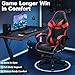 ZABINS Gaming Chair, Ergonomic Computer Chair with 90°-150° Reclining Backrest & Footrest, Headrest & Lumbar Support, 364° Swivel Height Adjustable Desk Chair, High Back for Adults