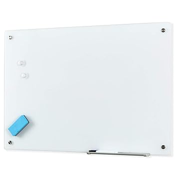 Glass Whiteboard Magnetic Dry Erase Glass Board 4'x 3' Wall Mount