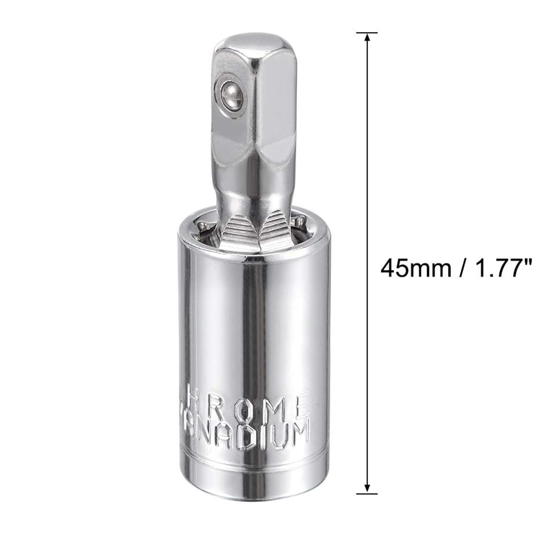 TA-VIGOR 3Pcs 1/4 Inch Drive Universal Joint Swivel Socket, Cr-V Steel Deep Socket Adapter with 360° Swivel Connection - Image 2