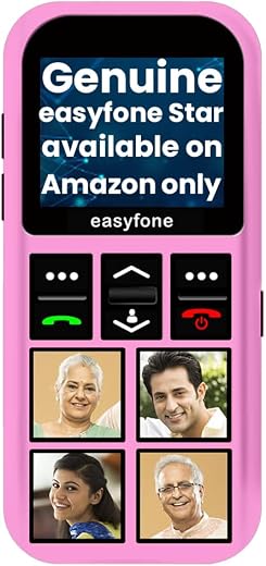 easyfone Star - Safety Device Cum Phone for Kids with SOS, GPS Tracking, Discreet Listening, Photo Dial, No Internet, 10 D...