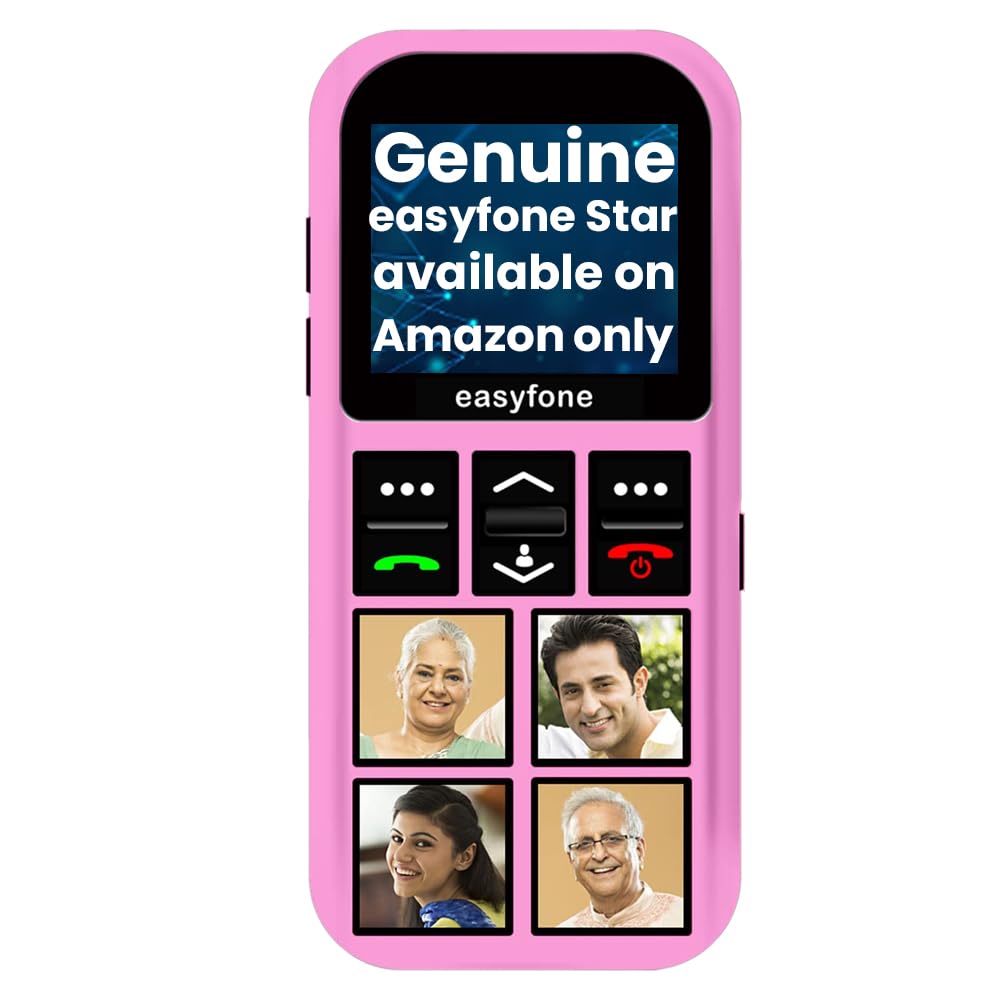 easyfone Star - Safety Device Cum Phone for Kids with SOS, GPS Tracking, Discreet Listening, Photo Dial, No Internet, 10 Days Battery Backup, Parental Control by Seniorworld