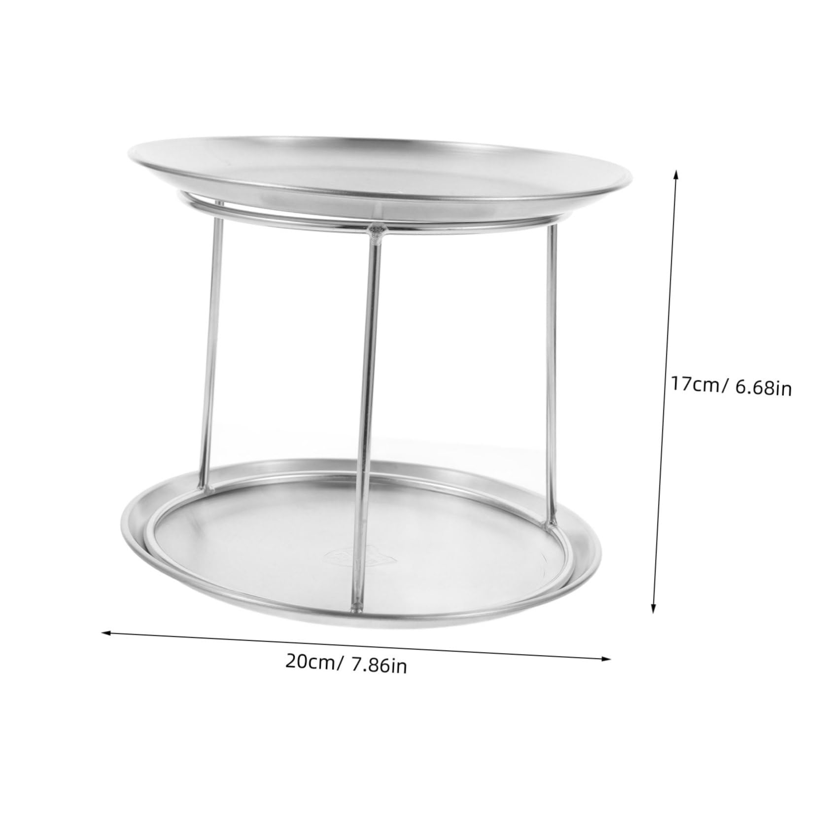 MUCKLILY 1Set Stainless Steel Seafood Display Tray Elegant Food Organizer for Parties Weddings Birthdays for Appetizers Cupcakes Fruits and Snacks