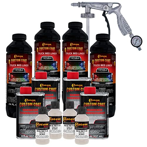 Image of Custom Coat GM White 1 Gallon Spray-On Urethane Truck Bed Liner Kit