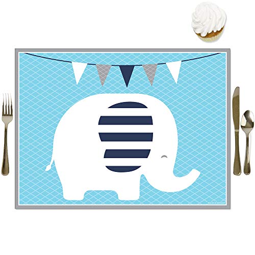 Big Dot Of Happiness Blue Elephant - Party Table Decorations - Boy Baby Shower Or Birthday Party Placemats - Set Of 16 #TOP6