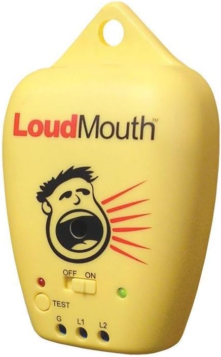 SunTouch LoudMouth Monitor, Fault Monitoring Device for Indoor Electric Heating TapeMats and Underfloor Heating Installation, Yellow, 9V Battery, On/Off Switch, Indicator Lights, Test Button, Alarm