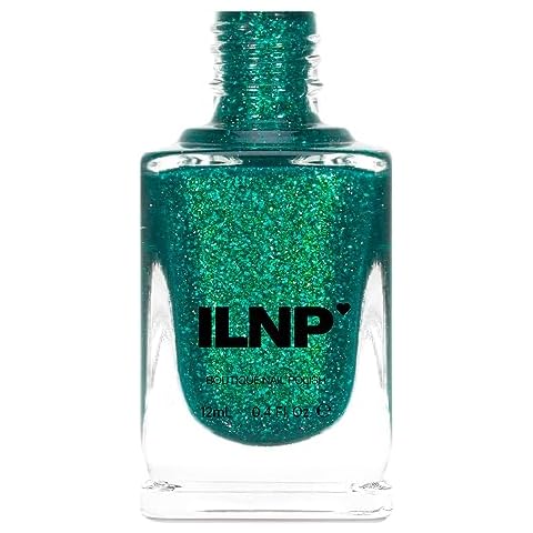 ILNP Paradise - Tropical Teal-Green Holographic Jelly Nail Polish Cover