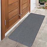 LINLA Indoor Doormat-Super Absorbs Mud Mat, Washable & Non-Slip Clean Door Mat for Inside & Front Door Doorways, Dirt Trapper Mats Shoes Scraper, 24x59 Inches Gray