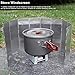 Gavigain Stove Windscreen, Folding Outdoor Stove Windscreen, 11-Plate Camping Picnic BBQ Cooking Stove Windscreen with Drawstring Bag,Lightweight Compact Folding Camp Stove Windscreen