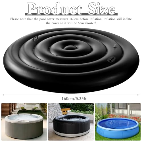 Cobertor Inflable Redondo para Jacuzzi 5.2 pies miniatura 2