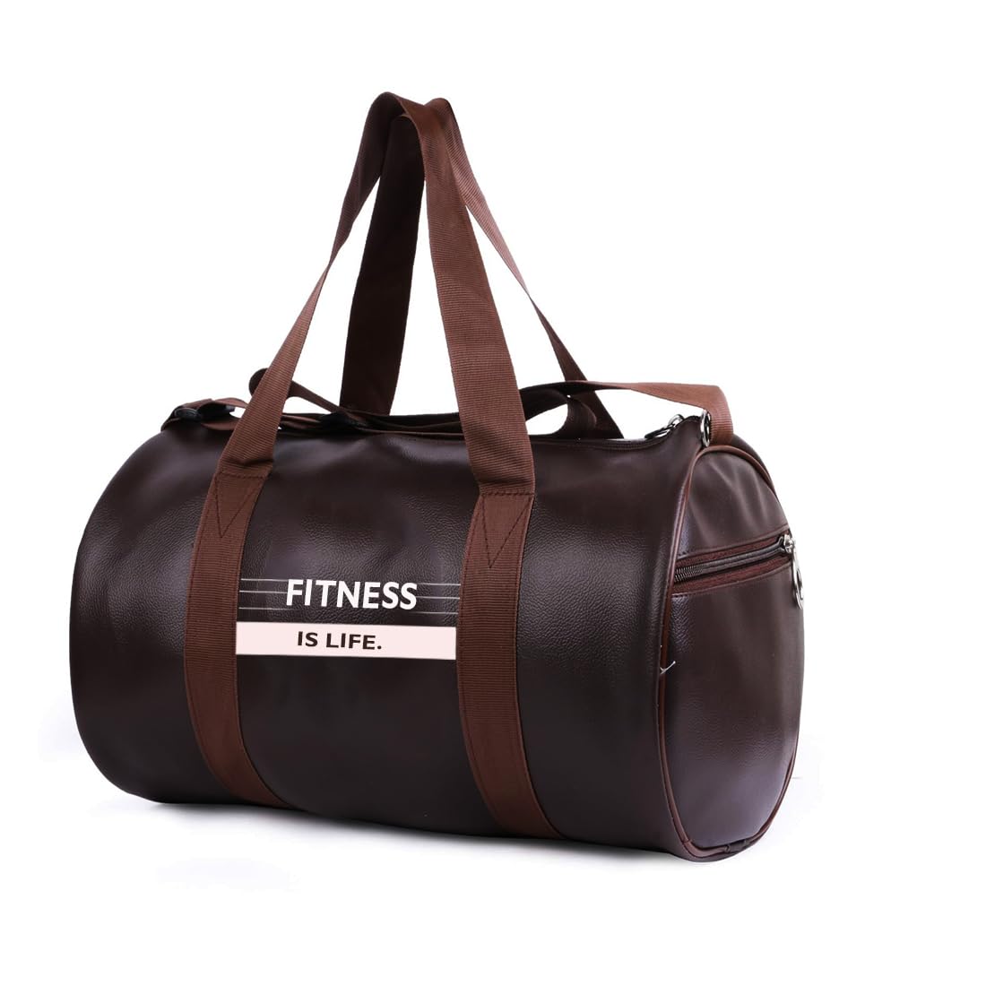 20L Leather Sports Fitness Gym Bag for Man | Gym Bag with Shoe Compartment & Adjustable Strap (Black)-image-27