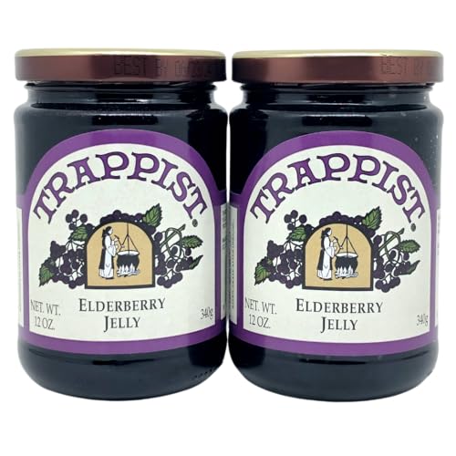 Trappist Preserves Elderberry Jelly 12.0 Oz Jar(pack of 2)