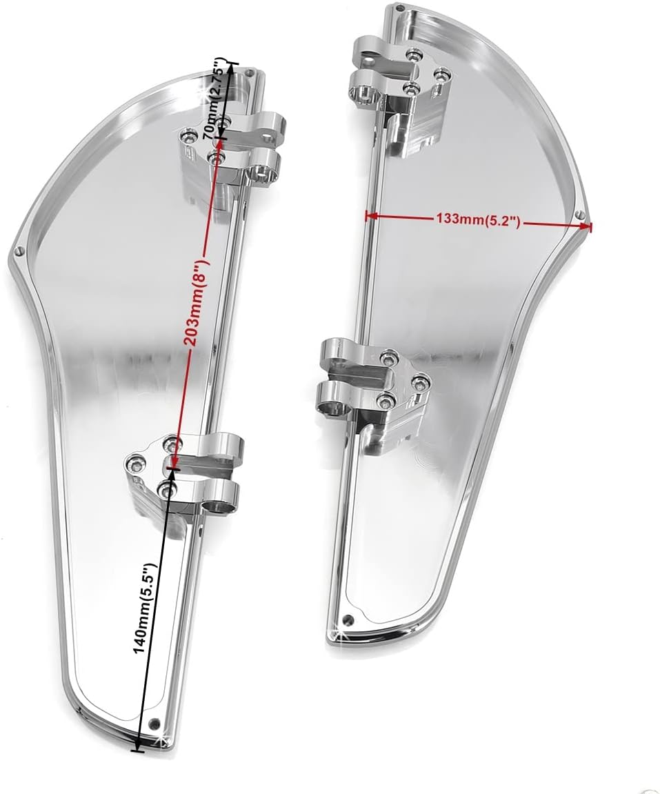 Floorboards Defiance Driver Passenger Floorboards For Harley Davidson Floorboard Kits Brake Pedal Road Street Glide 1980-LATER Chrome