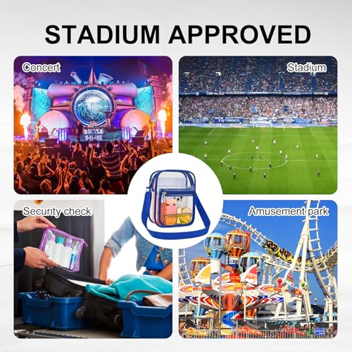 Image of USPECLARE Clear Purse for Stadium Events Clear Messenger Bag for Men and Women