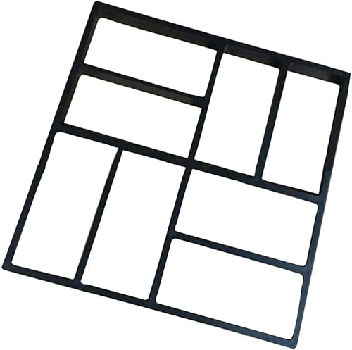 DOITOOL Molde cuadrado de ocho rejillas para pavimentar moldes de cemento para concreto Jardín Pavimento Patrón de pavimento Pavimento Patio