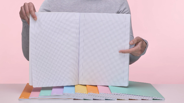 Pigna Lot 10 Maxi Cahiers Pastel A4 - 80 Pages, Couverture Rigide, Carreaux 5mm Avec Marge