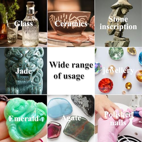 ZFYQ 20 Stück Diamant Fräser Set, Diamant Schleifbohrer Set mit 3 mm Schaft, Rotierende Werkzeuge, Schleifen, Polieren, Gravieren