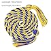 Graduation Single Honor Cord 67 Inch Gold/Blue Long Academic Honor Cord with Tassels for Graduate Student Ceremonies Souvenir Gifts Roman Rope for Halloween Costume Dress (Gold/Blue)