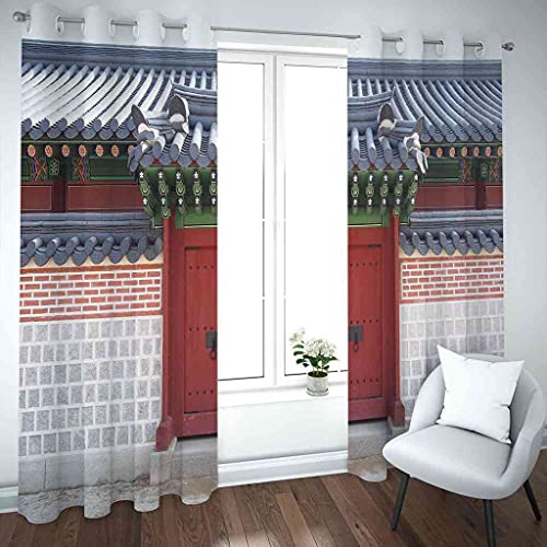 Rideau occultant en polyester isolant phonique style chinois - 4