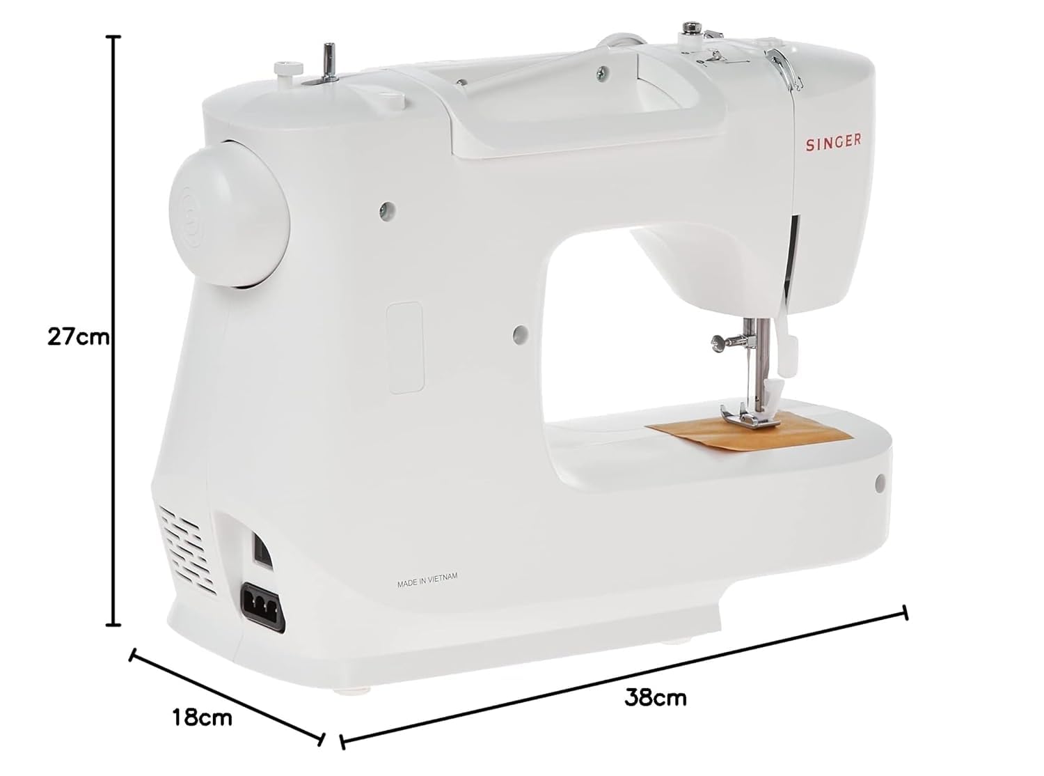 SINGER M2605 Sewing Machine | 19 Built-In Stitches, 32 Stitch Functions | Automatic Needle Threader | 70W Motor | 4-Step Buttonhole | Adjustable Stitch Length | LED Light | 2-Year Warranty — Amazon image 3