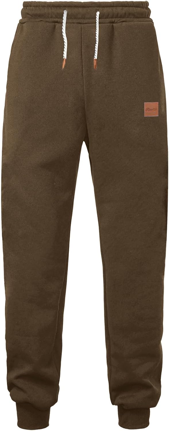 A WATERWANG Men's Fleece Sweatpants Heavyweight Cotton Tapered Joggers Workout Running Sweat Pants with Pockets - Image 4