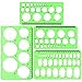 Modèle Cercle et Ovale, 4 Pcs Règles Ovale pour le Bureau et l'école, Règle Géométrique Existe 3 Styles Différents et Modèle de Cercle pour le Dessin a des Échelles Claires et Est Facile à Utiliser