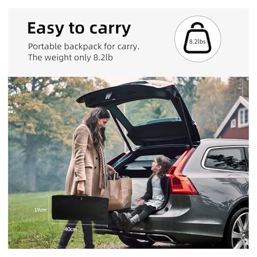 Projector Screen with Stand Metal Grey Anti-Light 16:9 84 100 120 Inch with Carry Bag for Home Theater Indoor Outdoor(84 inch) miniatura 6