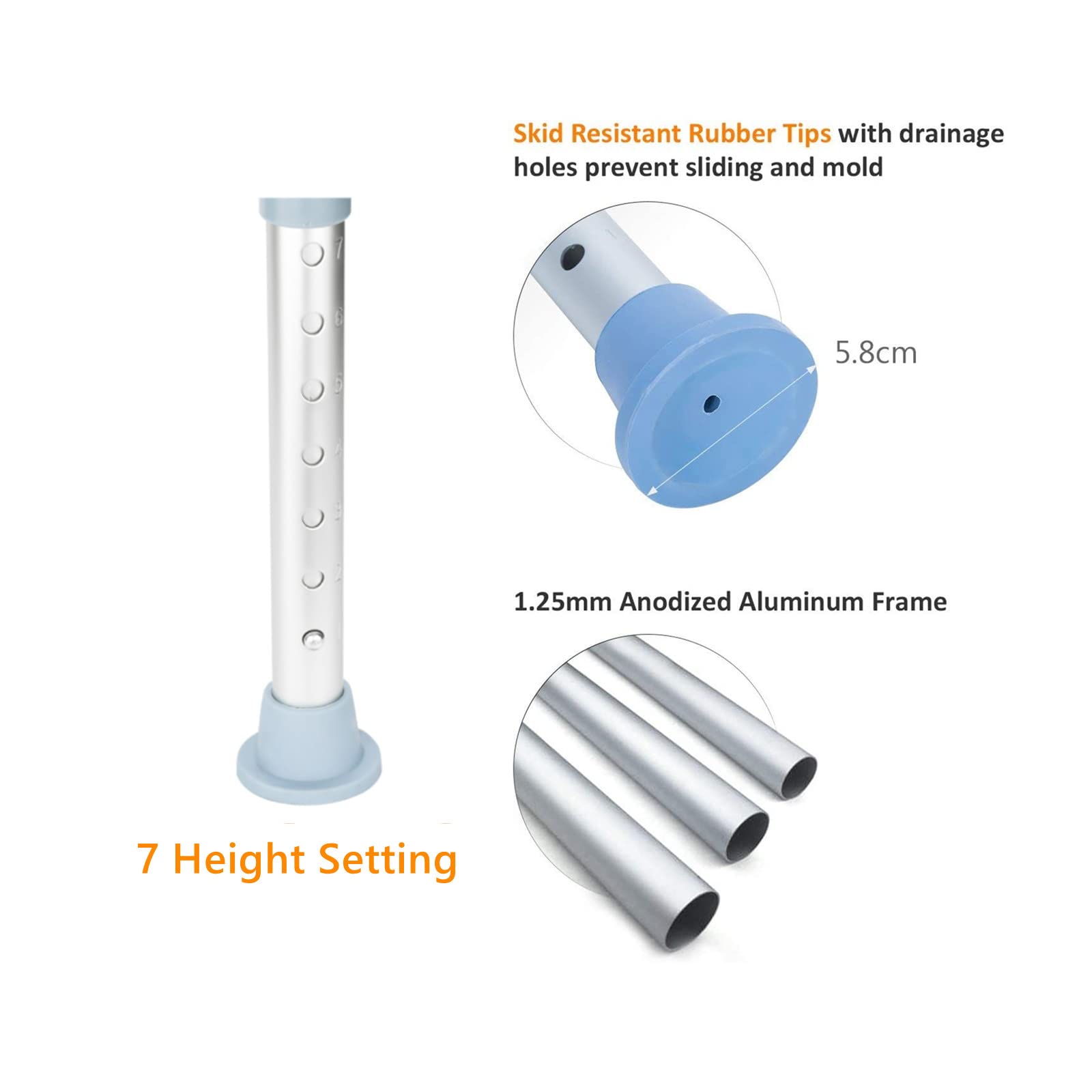 Sonnewelt Duschhocker Duschstuhl Belastung 136kg 360°Drehbar Badhockerund Höhenverstellbar 36-51 cm Anti-Rutsch-Füße Stabil badhocker für die dusche-Ohne Bohren