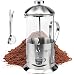 French Press Coffee & Tea maker with Clip-On measuring spoon. Lab Quality Carafe & Stainless Steel. Premium Quality Parts & Craftsmanship! Pays for itself with the Best brew! (34oz / 1000ml, Matte)