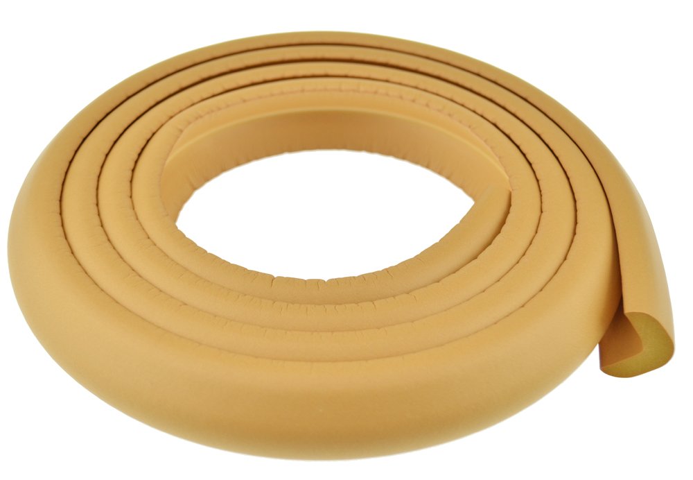 FiveSeasonStuff® All Season Premium Foam Cushion Table Edge Corner Guards / Edge Protectors / Edge Cushion / Edge Guards / Baby Proofing Child Proofing / Choose from Below Kits (Standard L-Profile Edge Protector Ginger 1pc 2Metre (T:5-8mm) LM83-A)