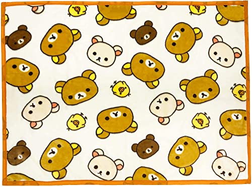 丸眞 ハーフ毛布 リラックマ フェイシーズリラックマ ブランケット H140×W100cm かわいい ふわふわ おしゃれ 防寒グッズ 6485003400