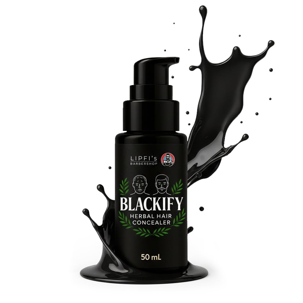 BLACKIFY Correcteur Capillaire Naturel Vegan | Crème Retouche Racines Longue Tenue | Pour Cheveux Clairsemés Hommes & Fe