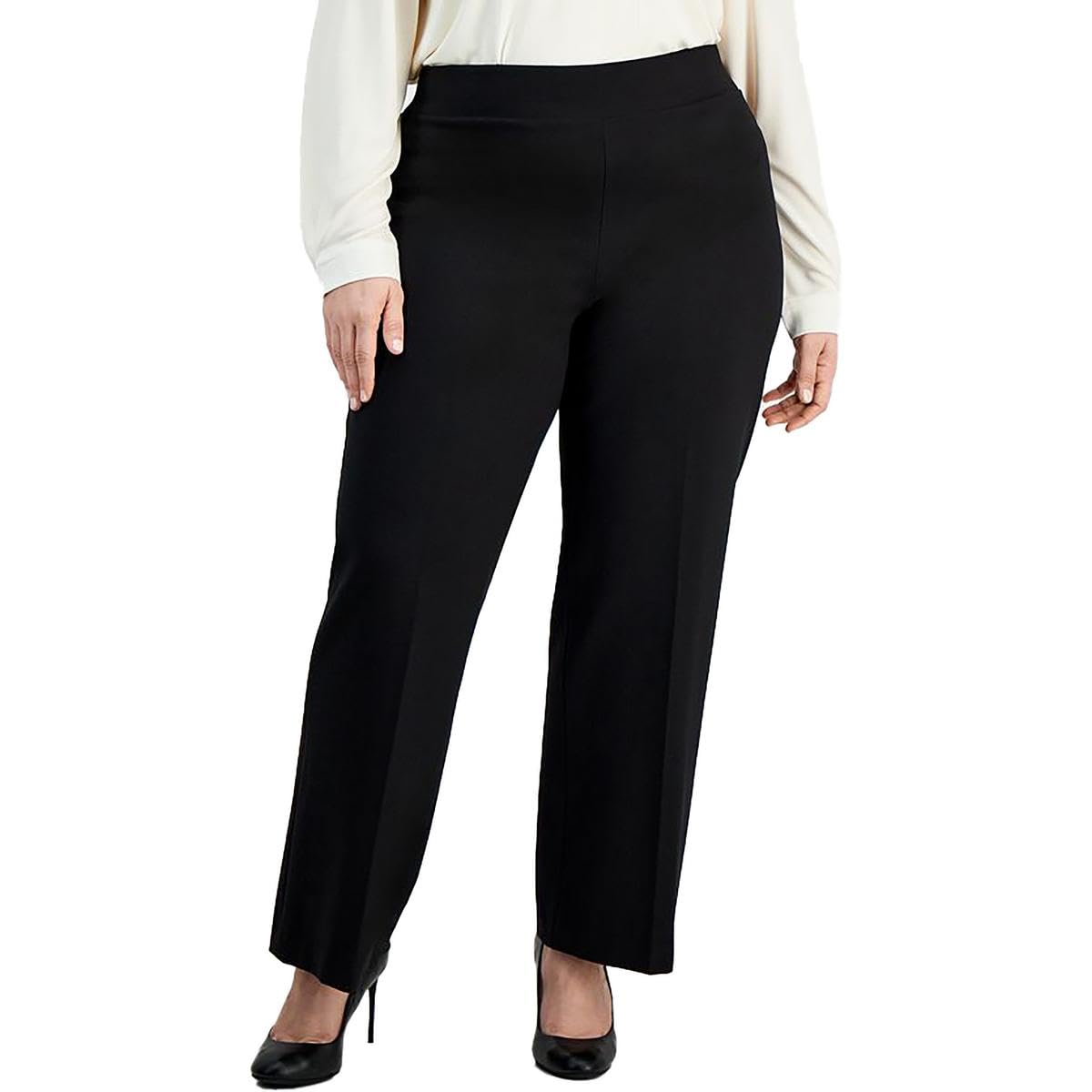 Anne Klein Womens Pull-on Wide Leg Pant
