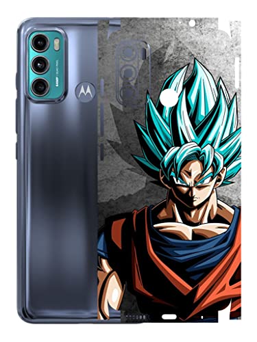 Image of AtOdds - Moto G60 Mobile Back Skin Rear Screen Guard Protector Film Wrap (Coverage - Back+Camera+Sides) (Goku)