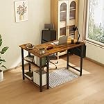 Lufeiya Small L Shaped Desk with Power Outlet Shelves, 40 Inch Reversible Corner Desk for Small Space Home Office, L-Shaped Computer Desk PC Desks with Charging Station, Rustic Brown - Image 4