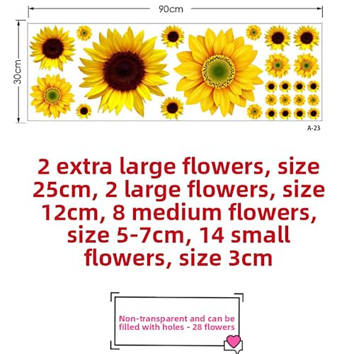 Vinilos Decorativos de Girasol 28 Piezas Impermeables miniatura 5