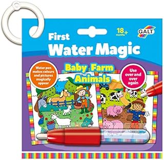 Galt Toys, First Water Magic - Baby Farm Animals, Kids Colouring Book, Ages 18 Months Plus