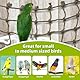CQJ Papagei-Kletternetz Dschungelfieber-Seil – Spielzeug für Kleintiere wie Wellensittiche, Liebesvögel, Finken, Nymphensittiche, Conures (Größe L: 60 x 60 cm)