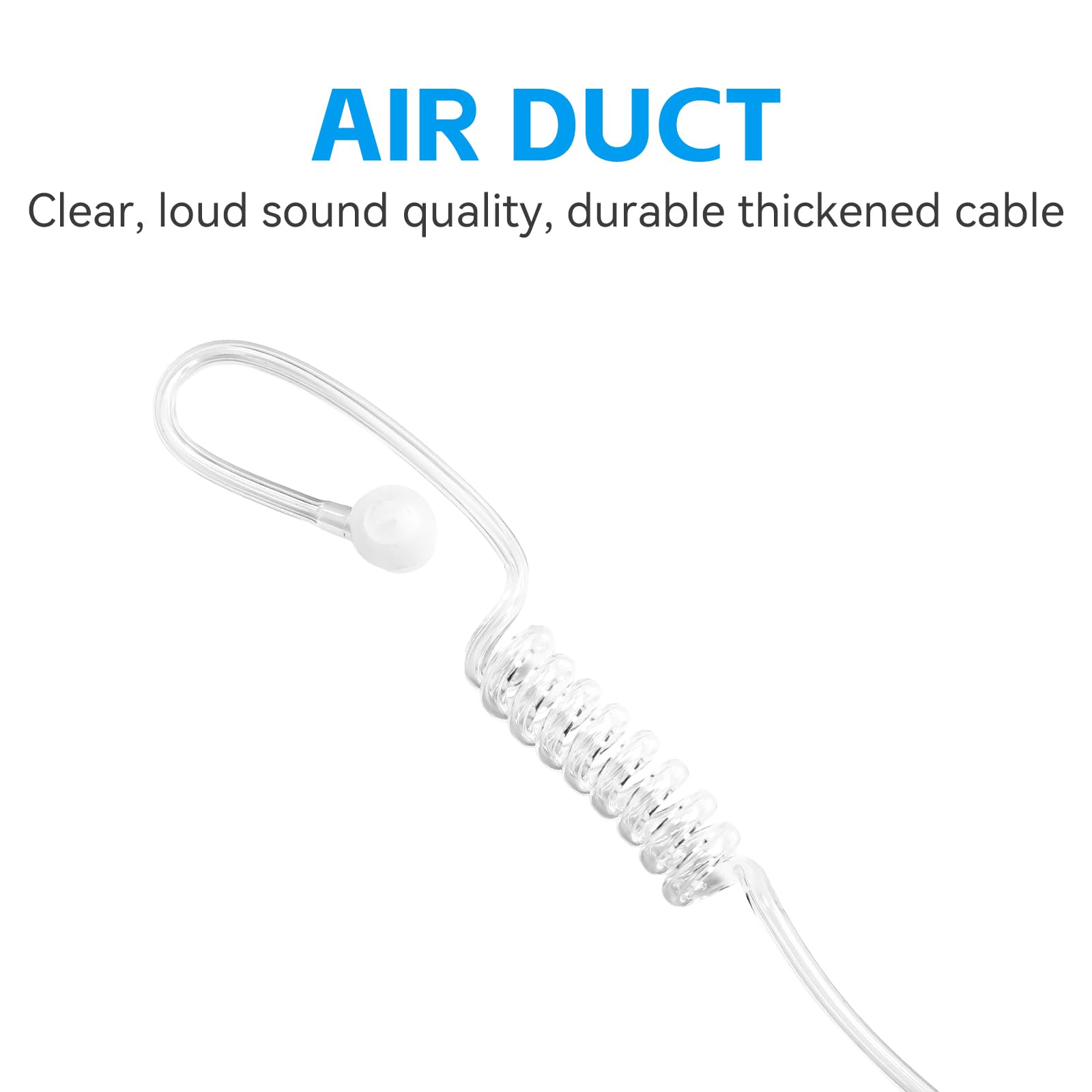 radtel Auriculares micrófono PTT para radios bidireccionales RT-950, RT-950 Pro y BJ-9000, comunicación Tipo walkie-Talkie, diseño cómodo con conducto de Aire. — view 2