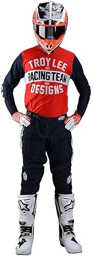 Miniatura 10 de Troy Lee Designs GP Air Pantalón para Moto MX Motocross, Mono Negro, 28