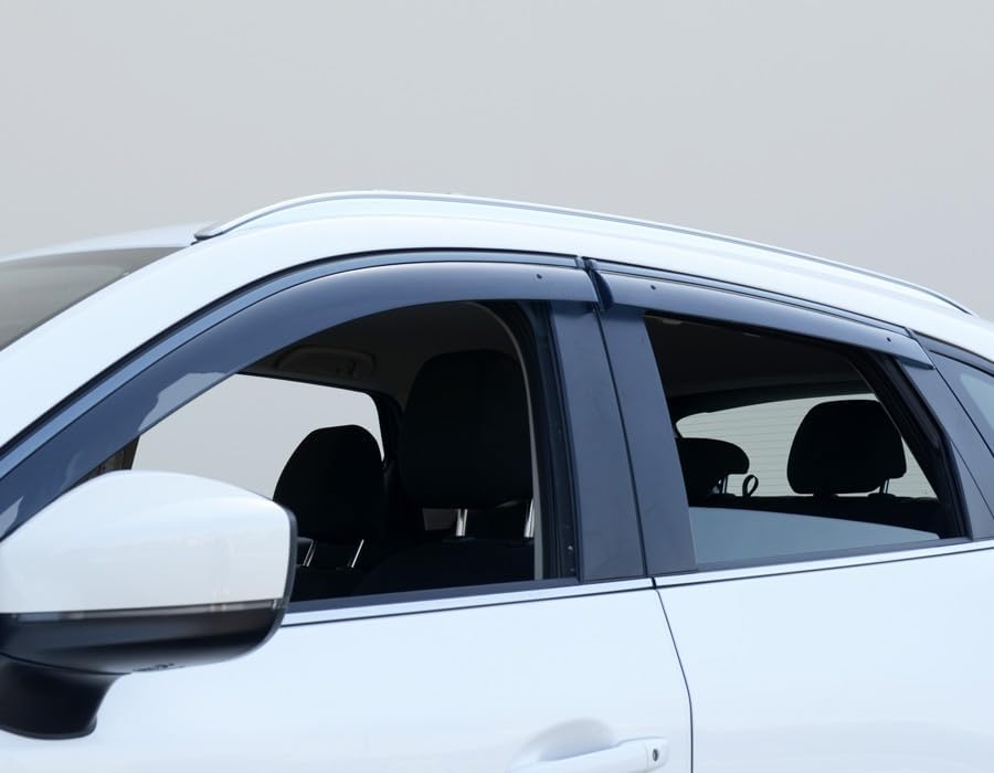 WellVisors Window Visors Wind Deflectors Compatible with Mazda 2017-2025 CX-5 CX5 with Black Trim Rain Guards 3-847MZ018
