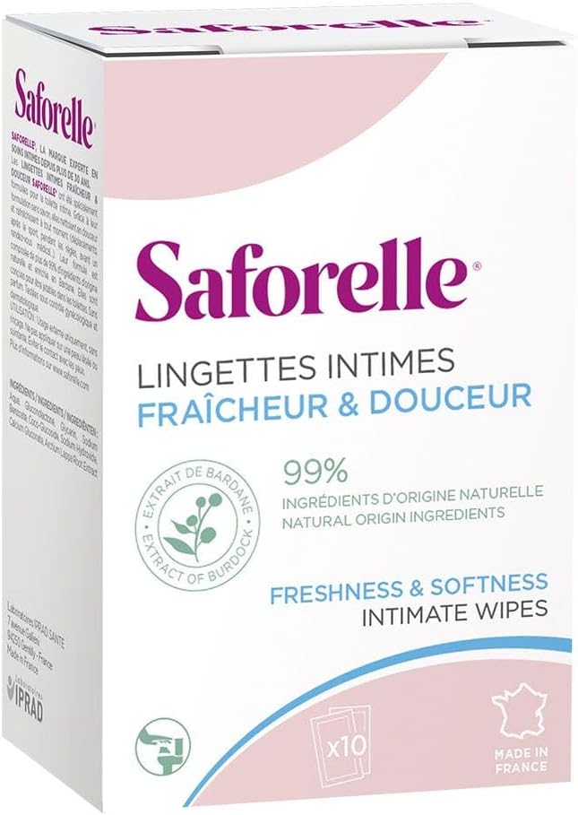 SaforelleIntimate Hygiene Wipes 10 Single Wipes